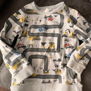 Carters Boys construction themed pullover